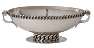 Grande coupe, en métal argenté
